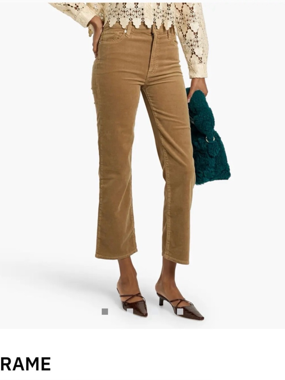 Frame‎ Denim Womens  Le Sleek Straight Corduroy Light Beige Jean, size 26